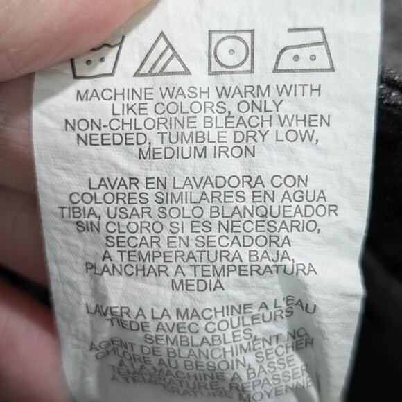 Aura by Wrangler Denim Maxi Skirt 12 X 35 Black Back Slit Western Modest Teacher - Picture 11 of 11